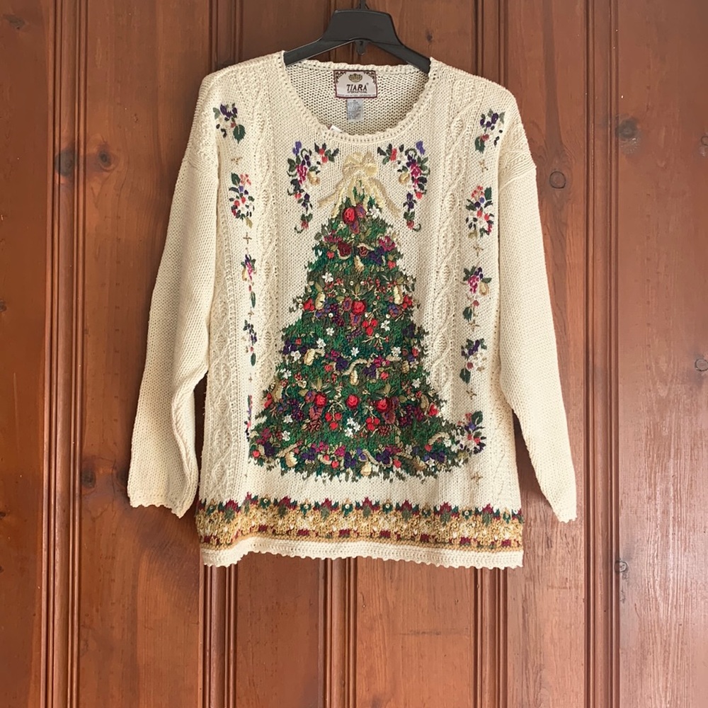 Tiara International Christmas Tree Sweater